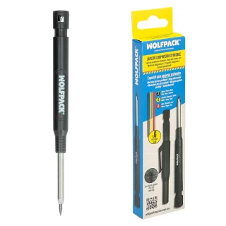 Lapiz Carpintero Portaminas Con 6+1 Recargas Cera Marcadora, Tiza Marcadora, Trazador, Rotulador Marcador, Rotulador Obra,