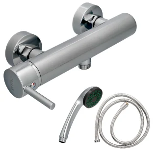 Monomando Ducha "Dresde" Mezclador Derecha Grifo Baño, Grifo Encimera, Grifo Cocina, Grifo Mezclador. Cartucho Ceramico Ø 35 mm.