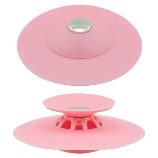 Tapón Universal Fregadero Lavabo Bañera Silicona Con Cestillo Ø 10 cm.