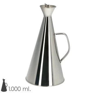 Aceitera  Acero Inoxidable Antigoteo 1000 ml.