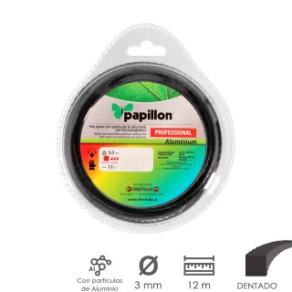 Hilo Nylon Desbrozadoras Cuadrado Dentado Profesional Ø 3,0 mm. Rollo 12 metros. Hilo Nylon Corte Desbrozadores Hierba,