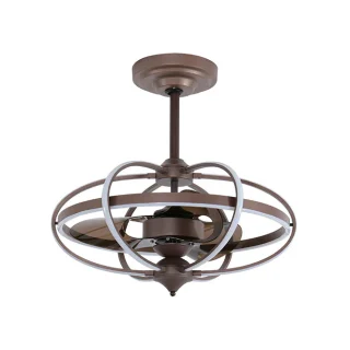 Ventilador con Luz | 3 Aspas | 152W LED | 65 cm | Marron | LUMIT IMBAT | Ref: 202296302 | LUZGURÚ