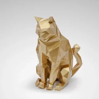 Figura Decorativa Gato Oro Future Cat Schuller