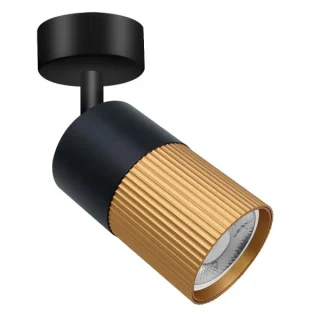 Plafón Foco GU10 Negro y Oro Mate Muñoz e Hijos | 70P107