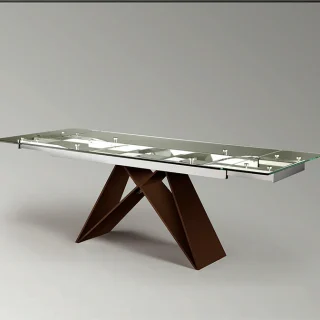 Mesa Comedor Extensible Marrón Mika Schuller