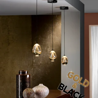 Lámpara Colgante Negro-Oro Rocío Schuller