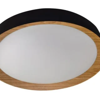 Plafón LED Plafón LED 400mm Negro-Madera Lámparas Muñoz e hijos | 9340MN