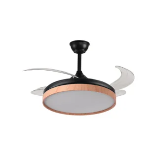 Ventilador con Luz | 48W LED | COSMOS MINI | 91 cm | Negro/Haya | BELAIR | Ref: B-28400-40 BK | LUZGURÚ