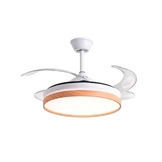 Ventilador con Luz LED | 4 Aspas | 91 cm | Blanco/Haya | BELAIR COSMOS MINI | Ref: B-28400-40 WO | LUZGURÚ