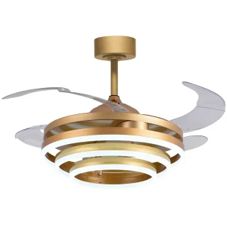 Ventilador Techo con Luz LED | 6480 lm | 72W | 108 cm | Oro | BELAIR SFERA | Ref: B-28500GL | LUZGURÚ