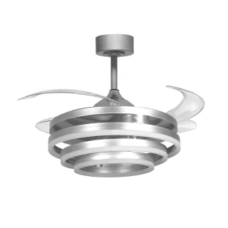 Ventilador Techo LED | 6480 lm | 3 Colores Luz | 108 cm | Niquel | BELAIR SFERA | Ref: B-28500SL | LUZGURÚ
