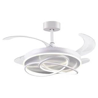 Ventilador Techo LED | 6 Velocidades | Luz Ajustable | 108 cm | Blanco | BELAIR ATLAS | Ref: F-1026 | LUZGURÚ