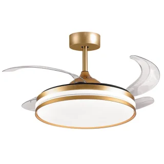 Ventilador Techo LED | Luz Ajustable | BELAIR KEPLER | 108 cm | Oro | Ref: F-1028 GL | LUZGURÚ