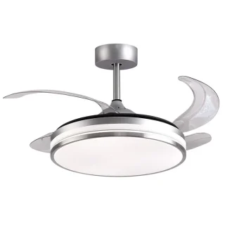 Ventilador Techo LED | 7200 lm | Silencioso | 108 cm | Plata | BELAIR KEPLER | Ref: F-1028 SL | LUZGURÚ