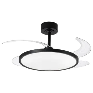 Ventilador Techo LED | Luz Ajustable | Silencioso | 106 cm | Negro | BELAIR SLIM | Ref: F-1035 BK | LUZGURÚ
