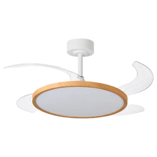 Ventilador Techo LED | Luz Ajustable | Silencioso | 106 cm | Madera Natural | BELAIR SLIM | Ref: F-1035 WO | LUZGURÚ