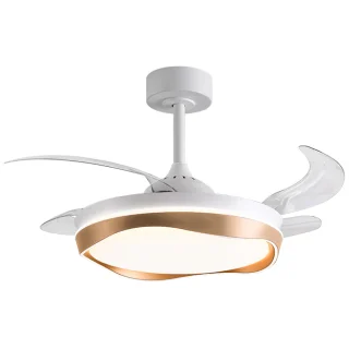 Ventilador Techo LED | 6480 lm | 72W | 108 cm | Blanco/Oro | BELAIR ALMATI | Ref: F-1045 GL | LUZGURÚ