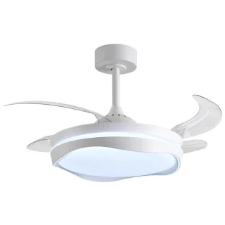 Ventilador Techo LED | 6480 lm | 3 Colores Luz | 108 cm | Blanco/Blanco | BELAIR ALMATI | Ref: F-1045 WH | LUZGURÚ