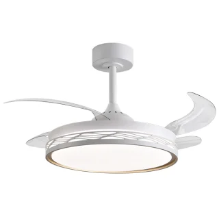 Ventilador con Luz LED | 6 Velocidades | 108 cm | Blanco/Oro | BELAIR RIGA | Ref: F-1046 GL | LUZGURÚ