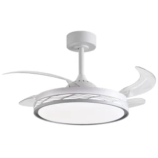 Ventilador Techo LED | 6 Velocidades | Luz Ajustable | 108 cm | Blanco/Blanco | BELAIR RIGA | Ref: F-1046 WH | LUZGURÚ