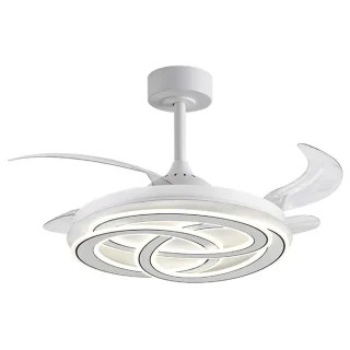 Ventilador Techo LED | 16000 lm | Silencioso | 108 cm | Blanco/Blanco | BELAIR NUDOS | Ref: F-1070 | LUZGURÚ