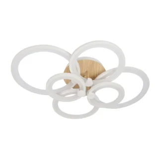 Plafon LED Sydney 134W Blanco/Madera Clara | Abrila | 155986085