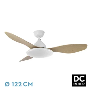 Ventilador Techo YAEL DC 72W Blanco/Haya | Abrila | 159391368