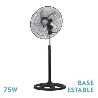 Ventilador de Pie Reforzado Negro 75W | Abrila | 183641009