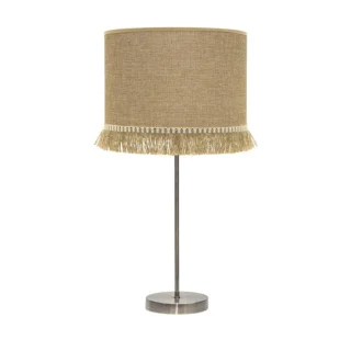 Lámpara Sobremesa Alto Sibila Cuero/Arena 62cm | Abrila | 186371114