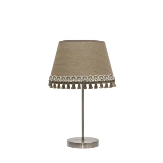 Lámpara Sobremesa Ada Cuero/Arena 43x25x25 cm | Abrila | 186571014