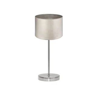 Lámpara Sobremesa Tania Níquel/Madera Gris | Abrila | 188371083