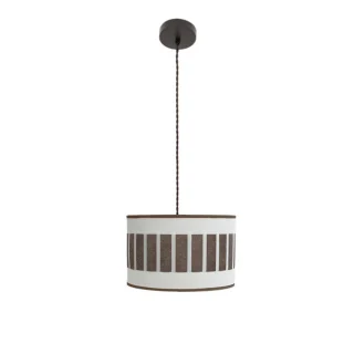 Colgante Ivanna 1xE27 Marron/Blanco-Oxido 30x30 cm | Abrila | 188493017