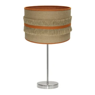 Lámpara Sobremesa Grand Natalia Níquel/Saco-Naranja | Abrila | 188571104