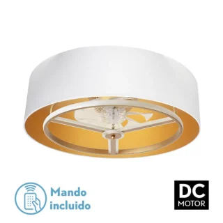 Ventilador Techo LED Anuska 60W Blanco/Oro | Abrila | 188691775