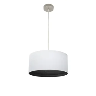 Colgante Tatiana Níquel/Blanco-Madera Negra 40cm | Abrila | 189194009