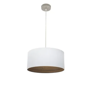 Colgante Tatiana Níquel/Blanco/Madera 40cm | Abrila | 189194084