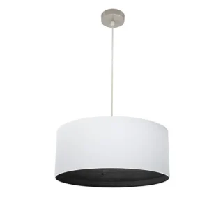 Colgante Tatiana Níquel/Blanco-Madera Negra 50cm | Abrila | 189195009