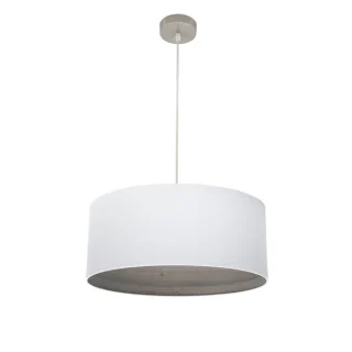 Lámpara Colgante Tatiana Níquel/Blanco Gris 50cm | Abrila | 189195083