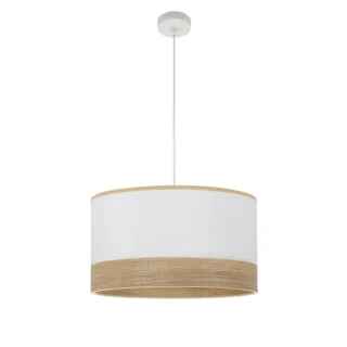 Colgante Olga Blanco/Madera Clara 50x50 cm | Abrila | 190095001