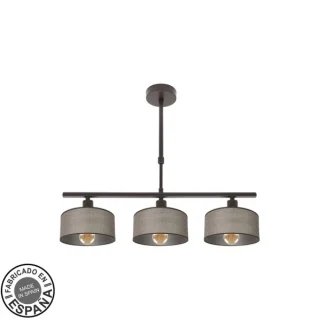 Lámpara Gilda 3xE14 Marrón Reg. 55x14 cm | Abrila | 190353002