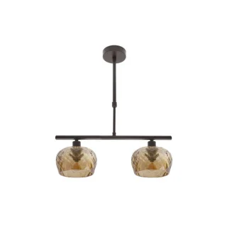 Lámpara de Pared Estela 2xE14 Marrón Ámbar | Abrila | 196852002