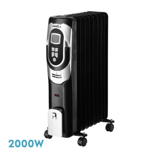 Radiador de Aceite Confort 2000W Negro/Plata | Abrila | 198432009