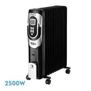 Radiador de Aceite Confort 2500W Negro/Plata | Abrila | 198432509
