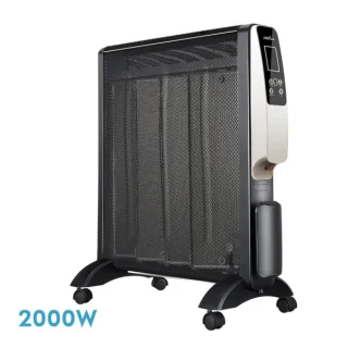 Radiador de Mica Abrigo 2000W Negro/Oro | Abrila | 202022016