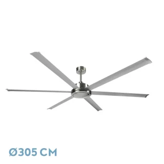 Ventilador Techo Sanson DC Níquel/Plata 305cm | Abrila | 208391663