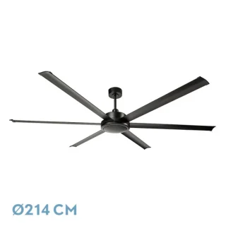Ventilador Techo Sanson Negro 6 Aspas 214cm | Abrila | 208399609