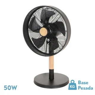 Ventilador Sobremesa Falcon Negro/Haya 45W | Abrila | 210671088
