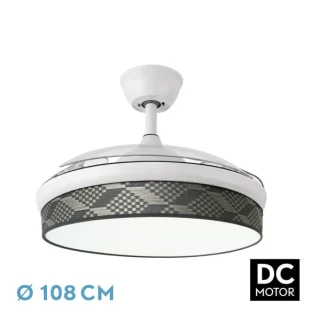 Ventilador Techo DC Moda Blanco/Gris 72W | Abrila | 212491101