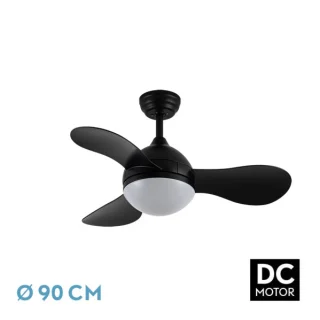 Ventilador de Techo DC Solido Negro 24W | Abrila | 213591309