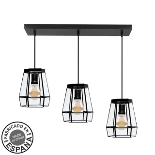 Regleta Guía 3xE27 Negro | Abrila | 221093109